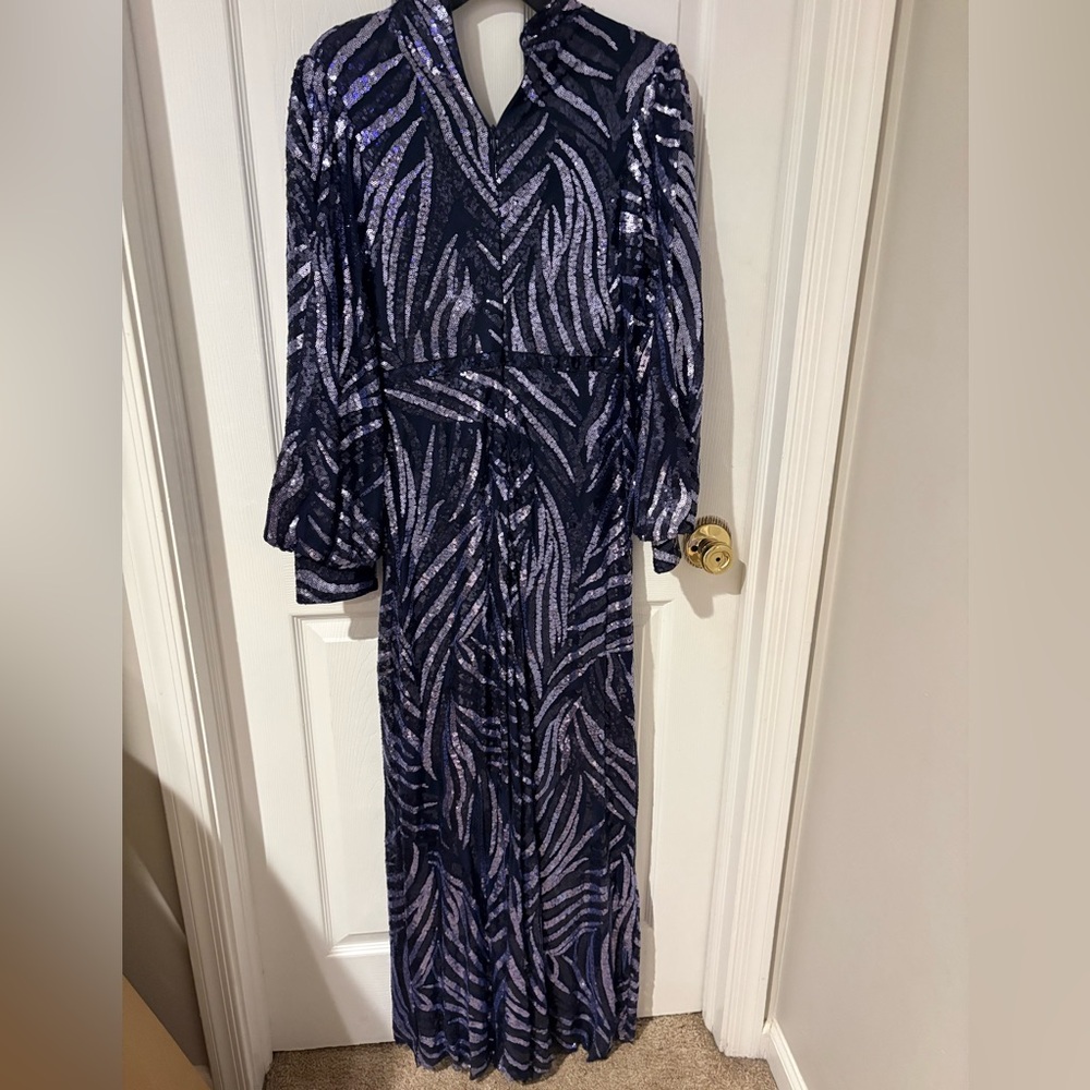 Elegant Purple Sequin Dress